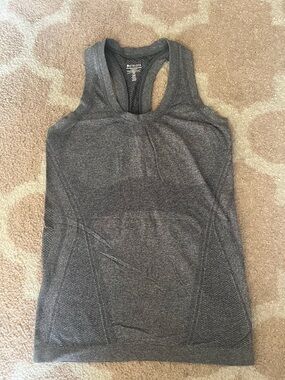 Athleta Charcoal Heather Momentum Seamless Racerback Tank